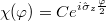 $$\displaystyle \chi(\varphi)=C e^{i\hat{\sigma} _z\frac{\varphi}{2}}$$