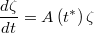 $$\displaystyle \frac{d\zeta}{dt}=A\left(t^*\right)\zeta$$