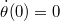 $$\dot\theta (0)=0 $$