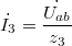 $$\dot{I_{3} }=\frac {\dot{U_{ab} }} {z_3}$$