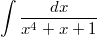 $$\int\frac {dx} {x^4+x+1}$$