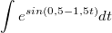 $$\int_{}^{}{e^{sin(0,5-1,5t)}dt}$$