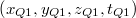 $$\left ( x_{Q1},y_{Q1},z_{Q1},t_{Q1} \right )$$