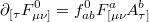 $$\partial_{[\tau}F^0_{\mu\nu]}=f^0_{ab}F^a_{[\mu\nu}A^b_{\tau]}$$