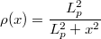 $$\rho (x)=\frac{L_p^2}{L_p^2+x^2}$$