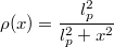 $$\rho (x)=\frac{l_p^2}{l_p^2+x^2}$$