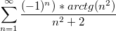 $$\sum_{n=1}^{\infty}\frac {(-1)^n)*arctg(n^2)} {n^2+2}$$