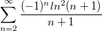 $$\sum_{n=2}^{\infty}{\frac {(-1)^nln^2(n+1)} {n+1}}$$