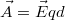 $$\vec{A}=\vec{E}qd$$