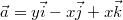 $$\vec{a}=y\vec{i}-x\vec{j}+x\vec{k} $$