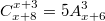 $$ C^{x+3}_{x+8} = 5A^3_{x+6} $$