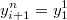 $$ y_{i+1}^{n}=y_{1}^{1} $$