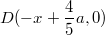 $$D(-x+\frac{4}{5}a, 0)$$