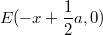 $$E(-x+\frac{1}{2}a, 0)$$