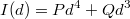 $$I(d)=Pd^4+Qd^3$$