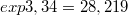 $$exp{3,34}=28,219$$