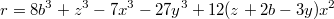 $$r=8b^3+z^3-7x^3-27y^3+12(z+2b-3y)x^2$$