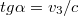 $$tg\alpha=v_3/c$$