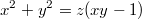 $$x^2+y^2=z(xy-1)$$