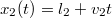 $$x_2(t) = l_2+v_2t$$