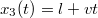 $$x_3(t)=l+vt$$