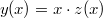 $$y(x)=x\cdot z(x)$$