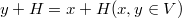 $$y+H=x+H(x,y\in V)$$