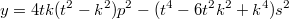 $$y=4tk(t^2-k^2)p^2-(t^4-6t^2k^2+k^4)s^2$$